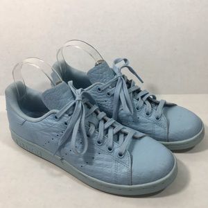 Adidas Stan Smith Womens Blue Leather Sneakers